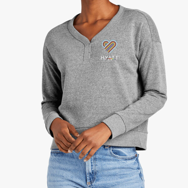 District Women's Perfect Tri Fleece V-Neck Sweatshirt Thumbnail
