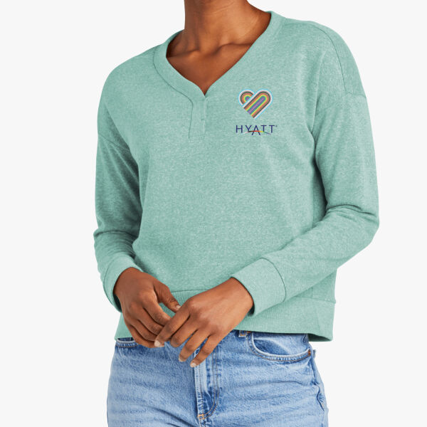 District Women's Perfect Tri Fleece V-Neck Sweatshirt Thumbnail